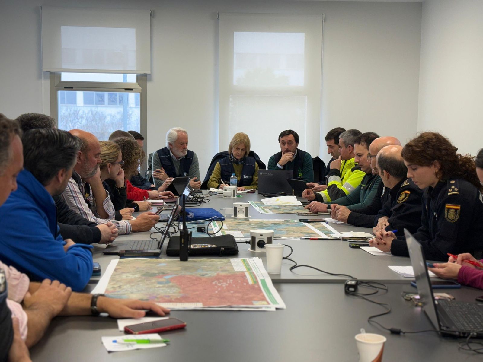 Un instante de la reunión del CECOP celebrada esta mañana.