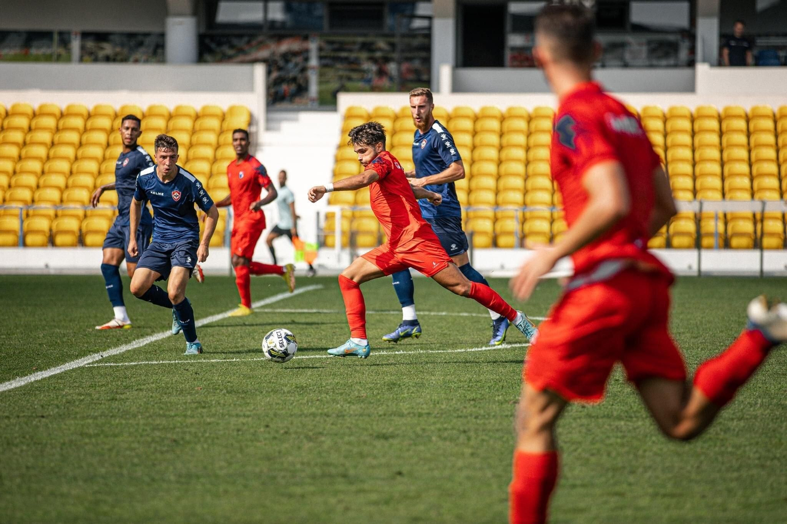 Kevin Medina, en un amistoso con Gil Vicente. Kevin Medina, en un amistoso con Gil Vicente.