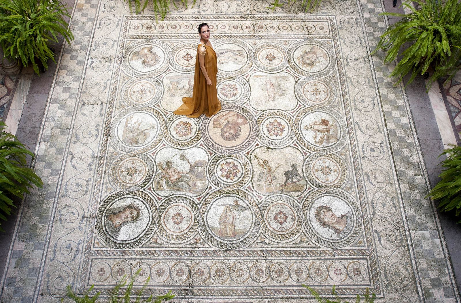 En la planta baja de la Casa Palacio de la Condesa de Lebrija pueden verse los mosaicos romanos.