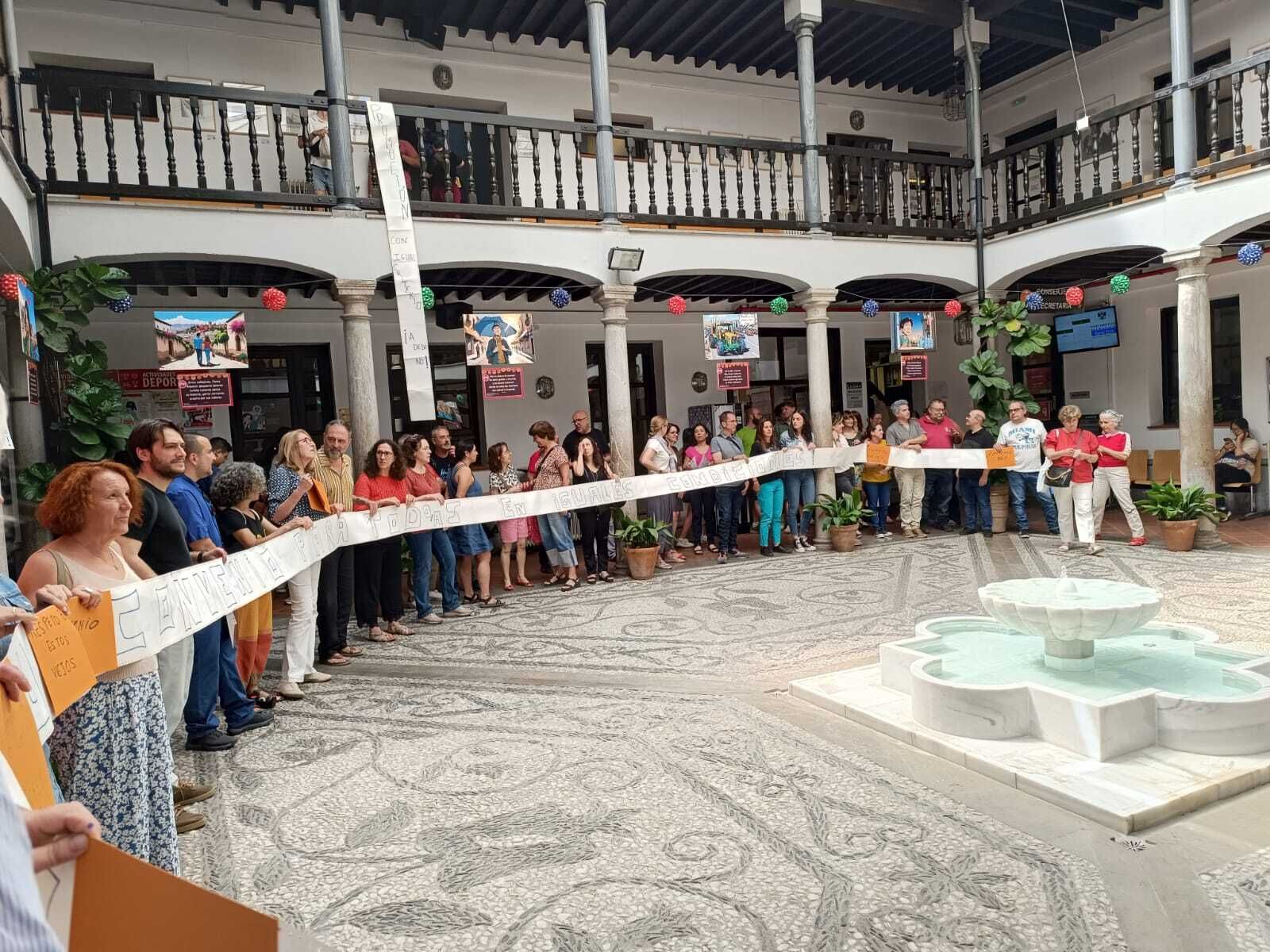 Concentración de trabajadores del CLM.