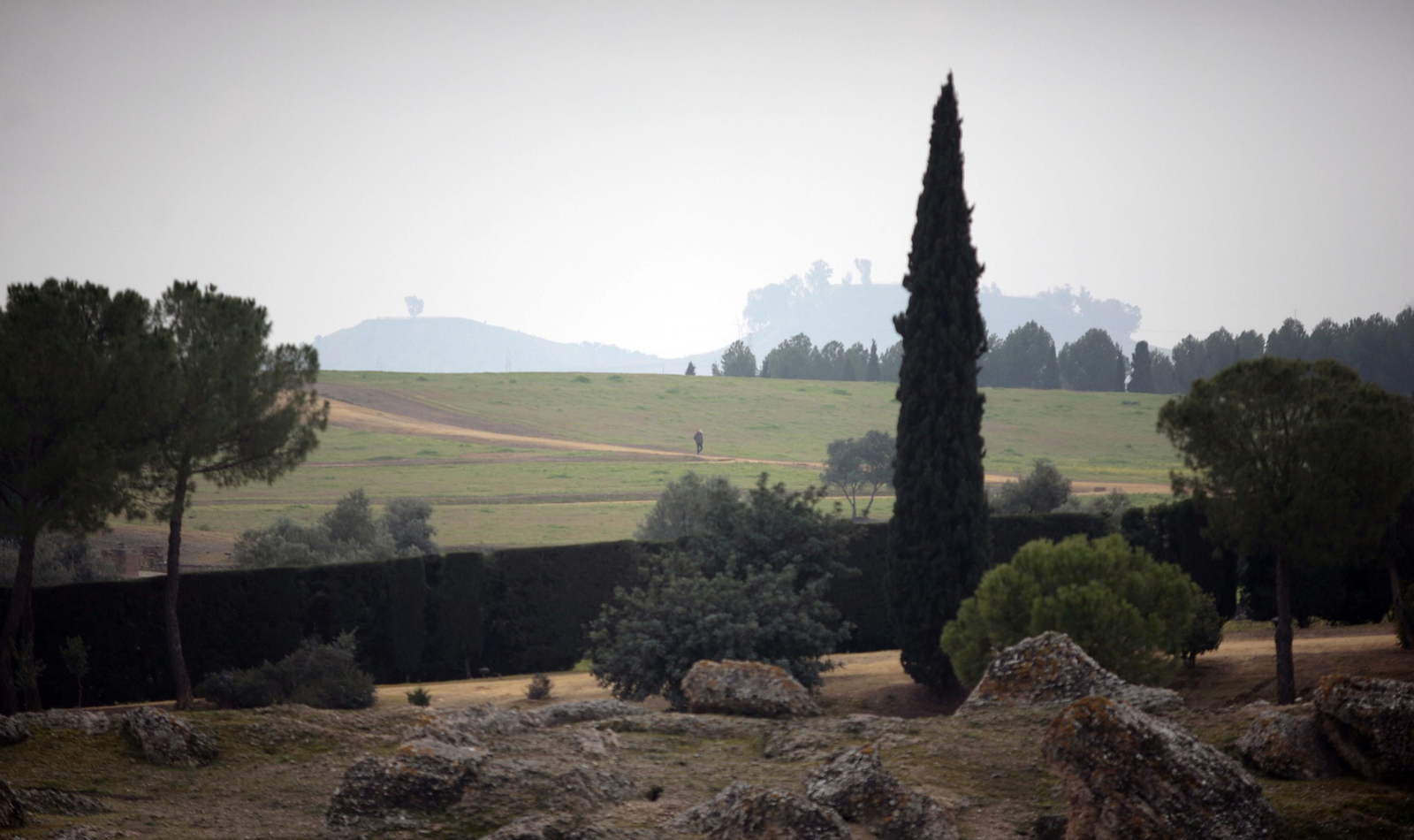 Vista del conjunto arqueológico de Itálica.