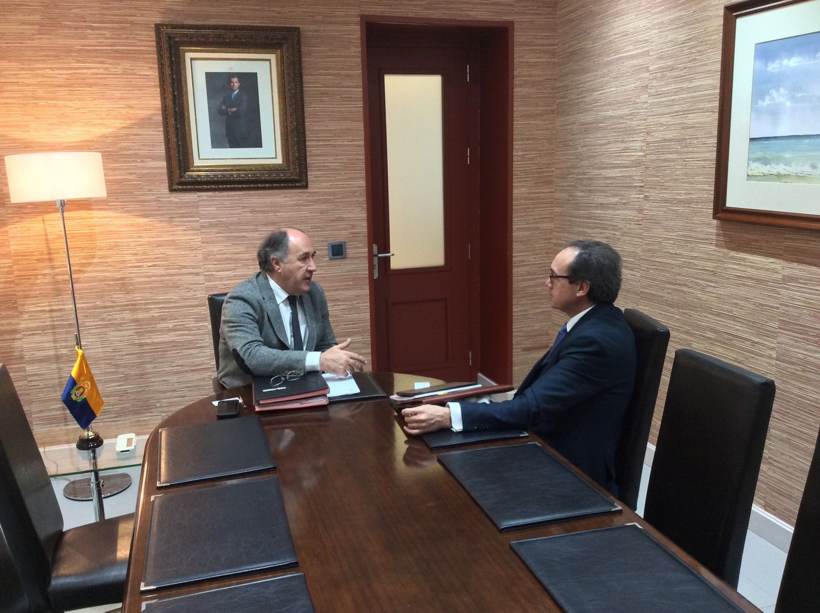 Encuentro de José Ignacio Landaluce y Arturo Montalvo.