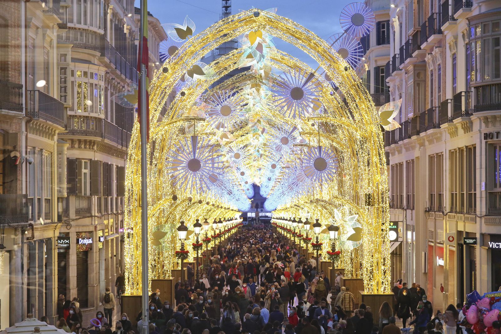 La inauguración de las luces de Navidad de Málaga