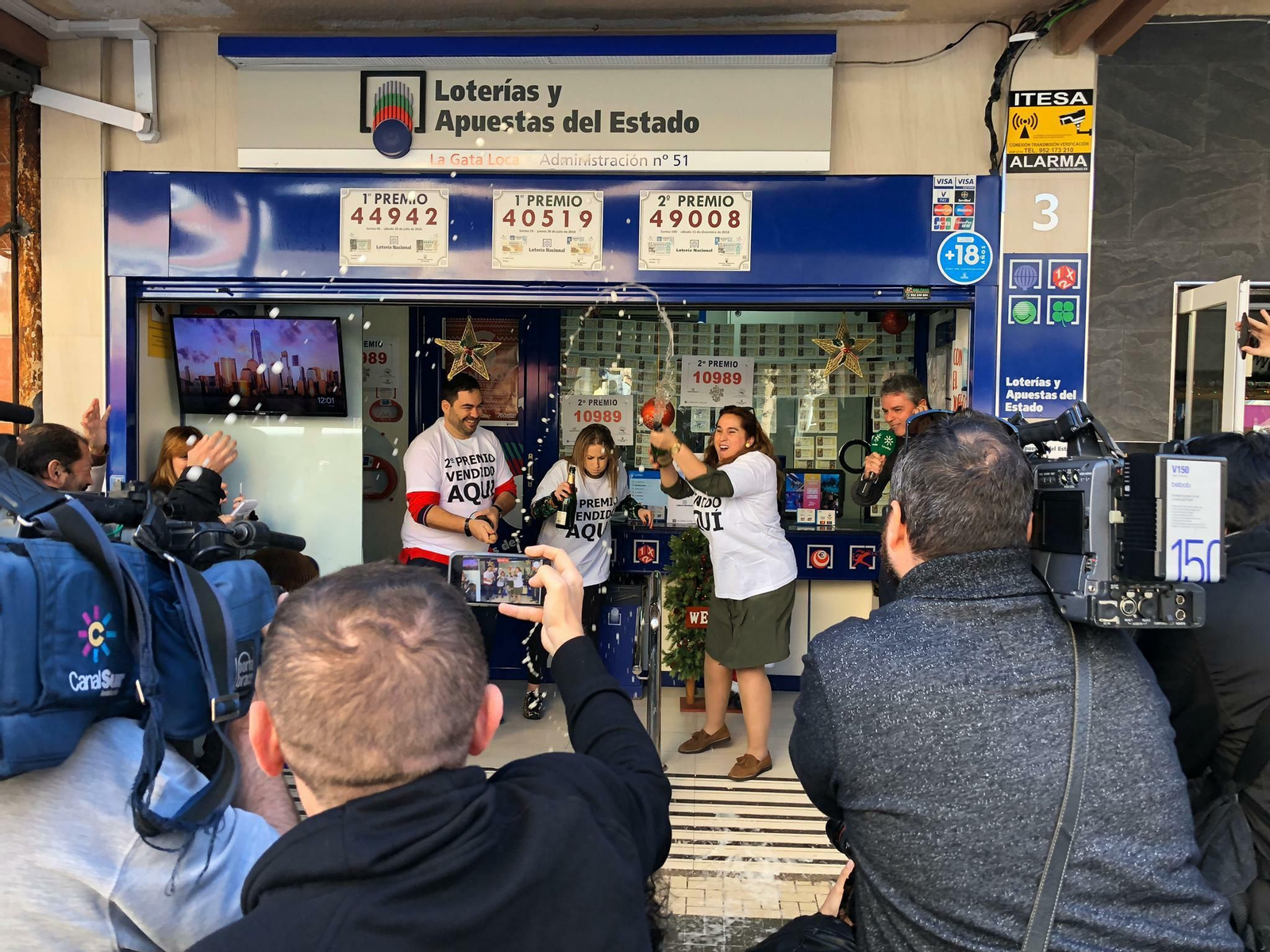 Las fotos de los premios de la Lotería de Navidad en Málaga