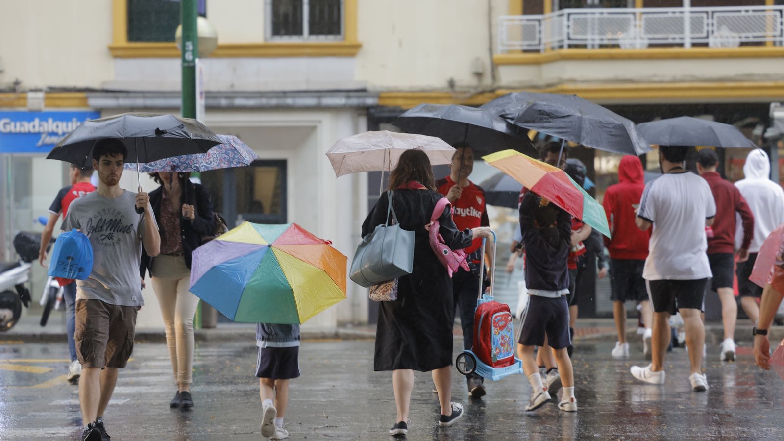 Lluvia en Sevilla.
