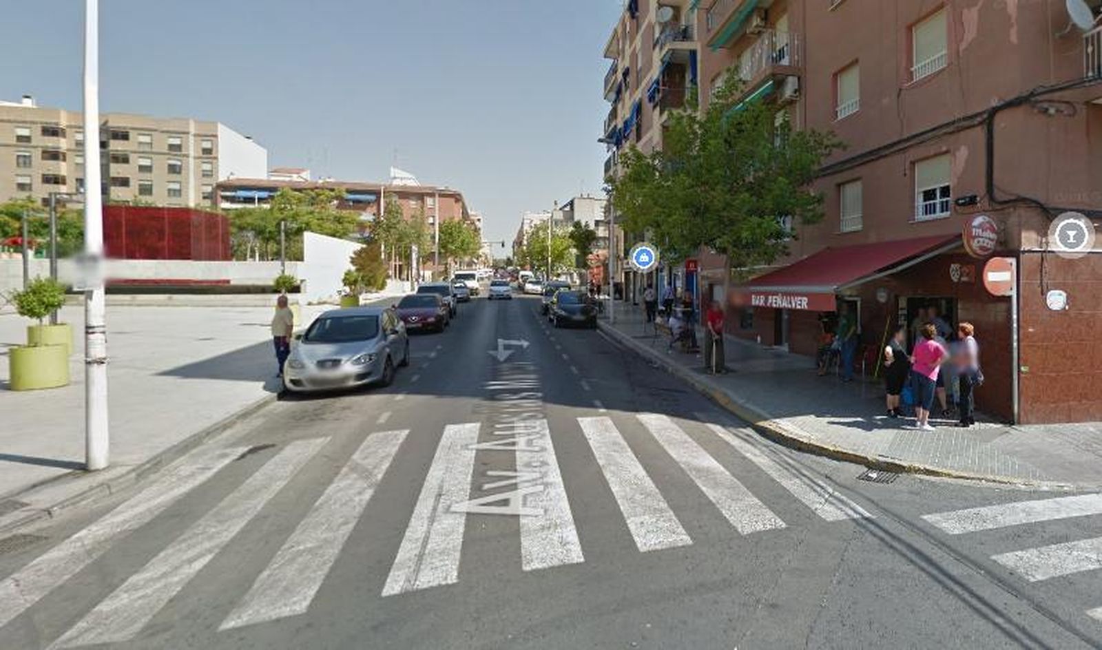 Avenida Ausías March, donde se había atrincherado el asesino