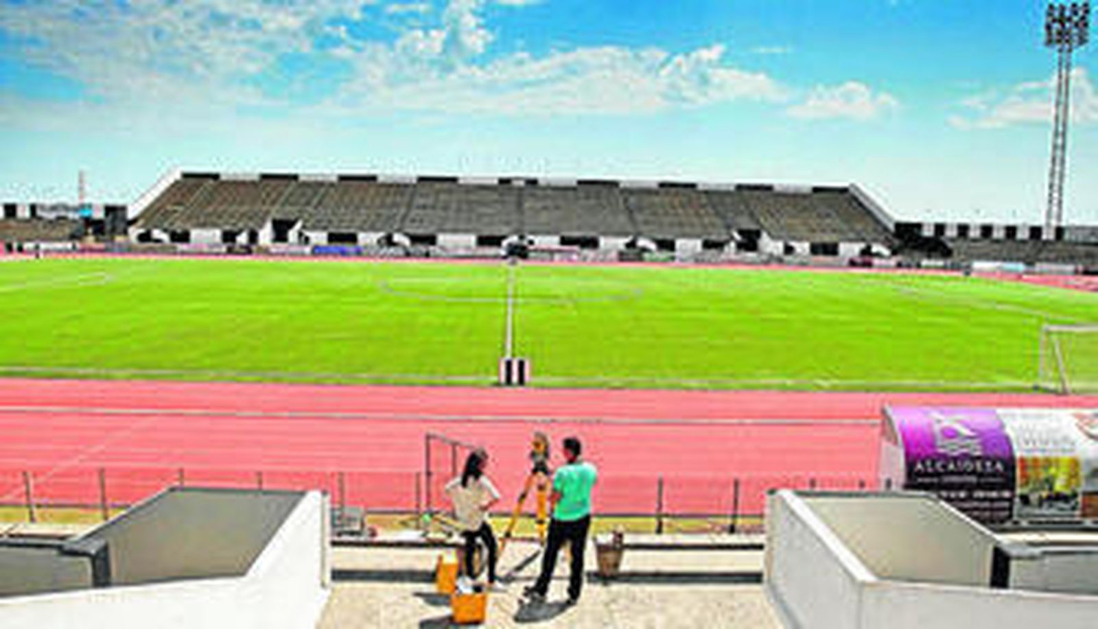 Imagen del estadio Municipal, ayer por la mañana.