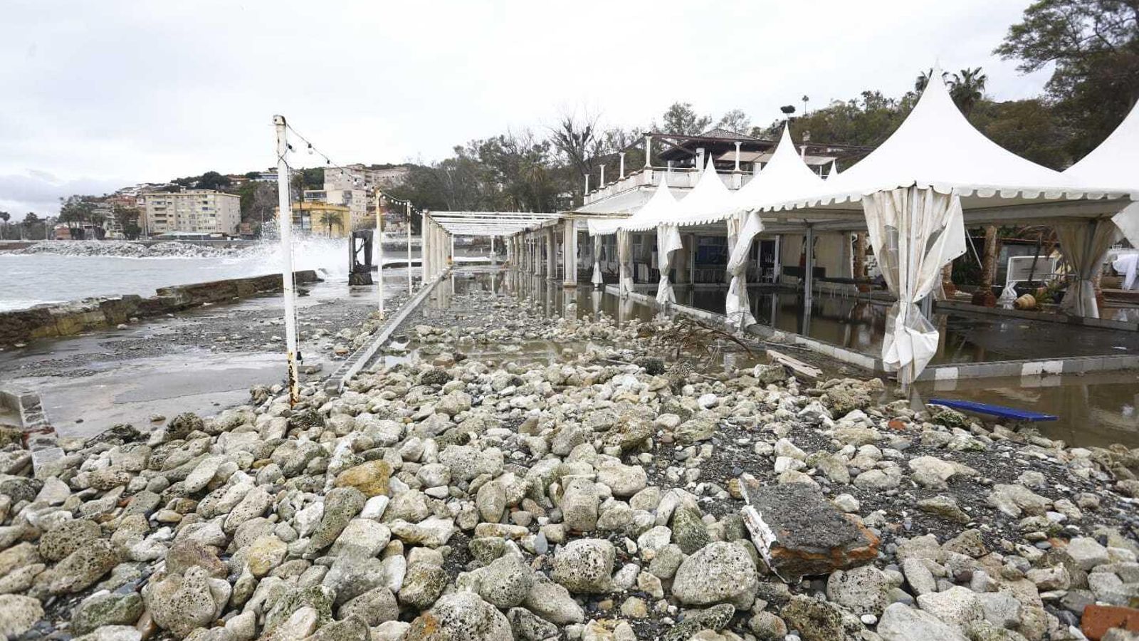 Aspecto del Balneario de los Baños del Carmen, este martes.