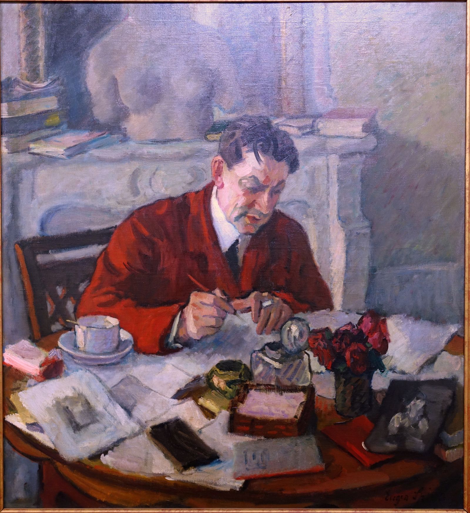 Julius Meier-Graefe pintado por Eugen Spiro en 1913