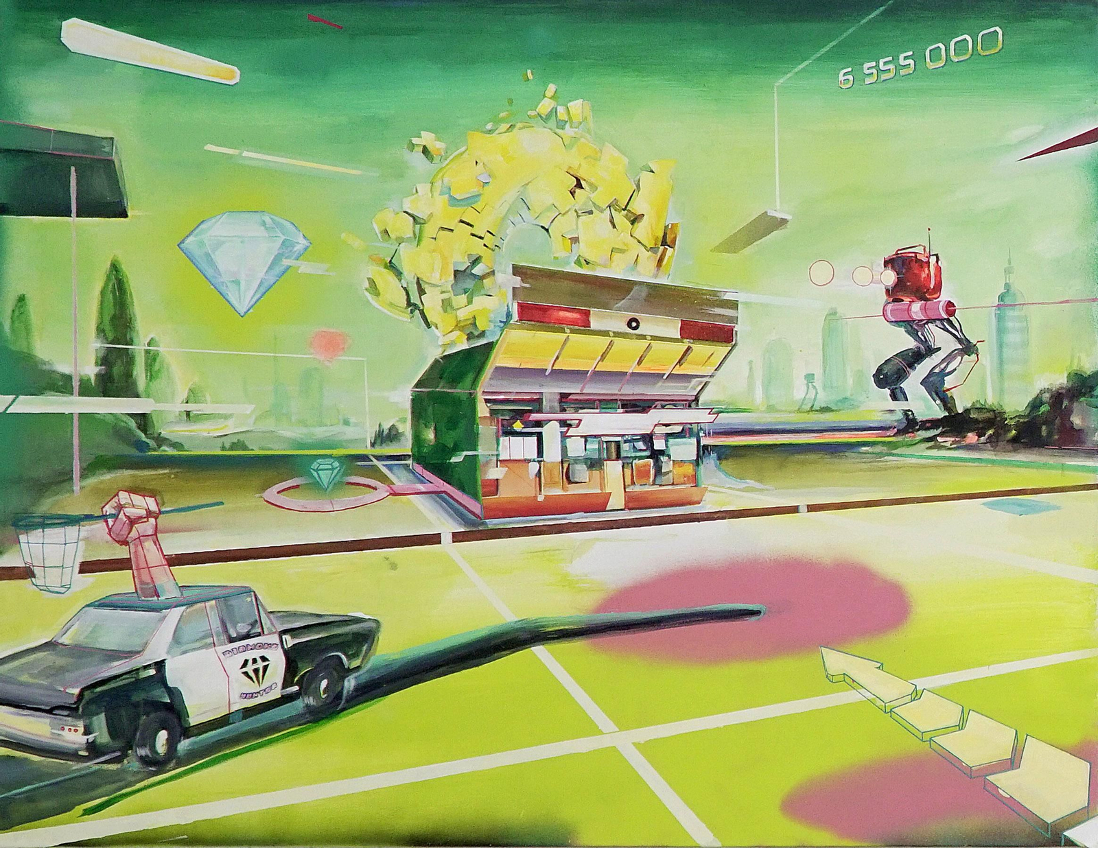 Obra de Jonathan Notario en la galería malagueña Eldevenir Art.