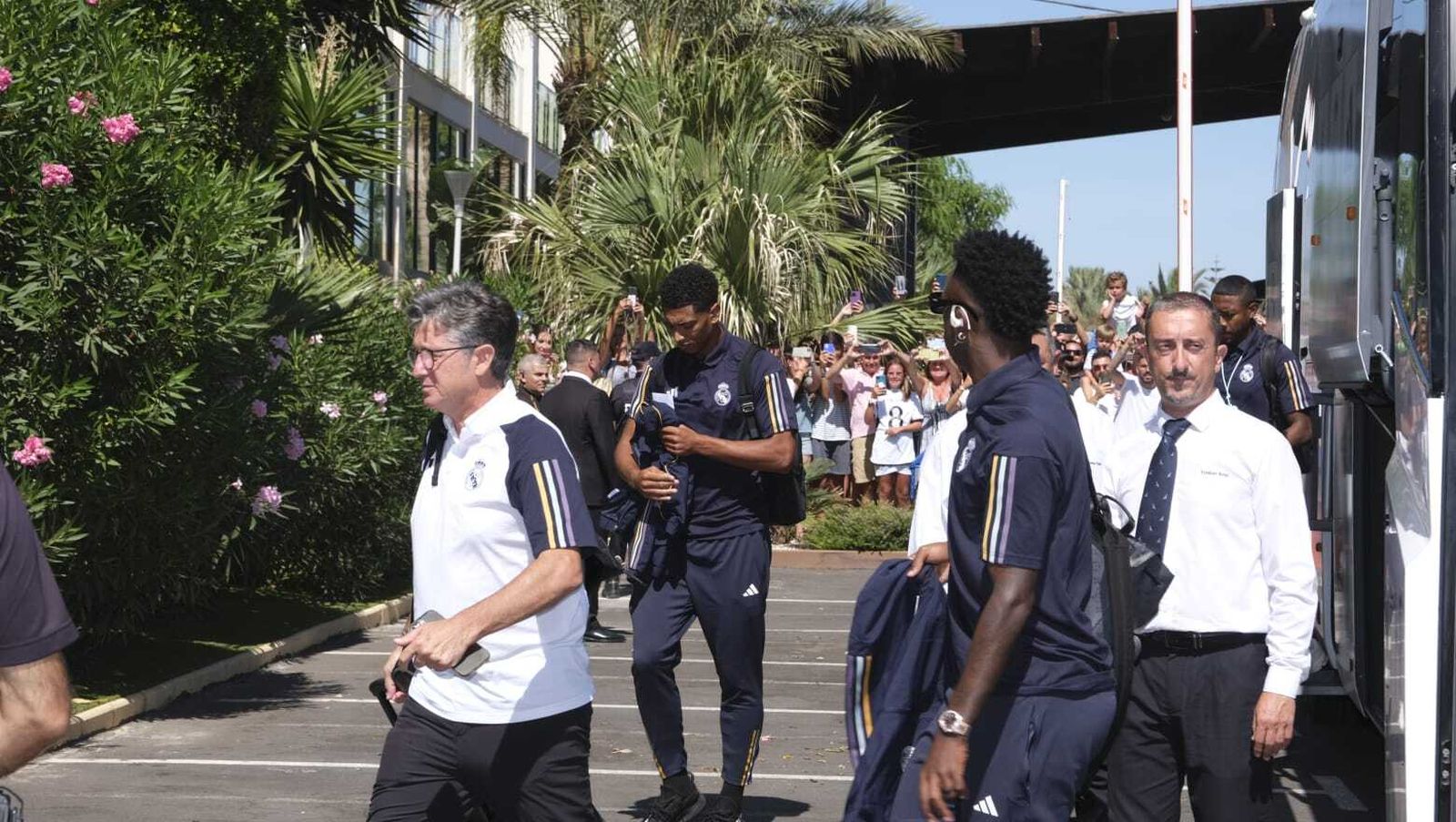 La llegada del Real Madrid a Almería en imágenes
