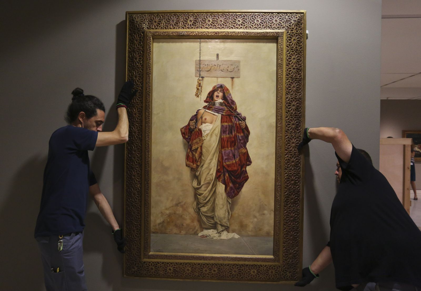 Fotos del montaje de la nueva exposición del Museo Carmen Thyssen