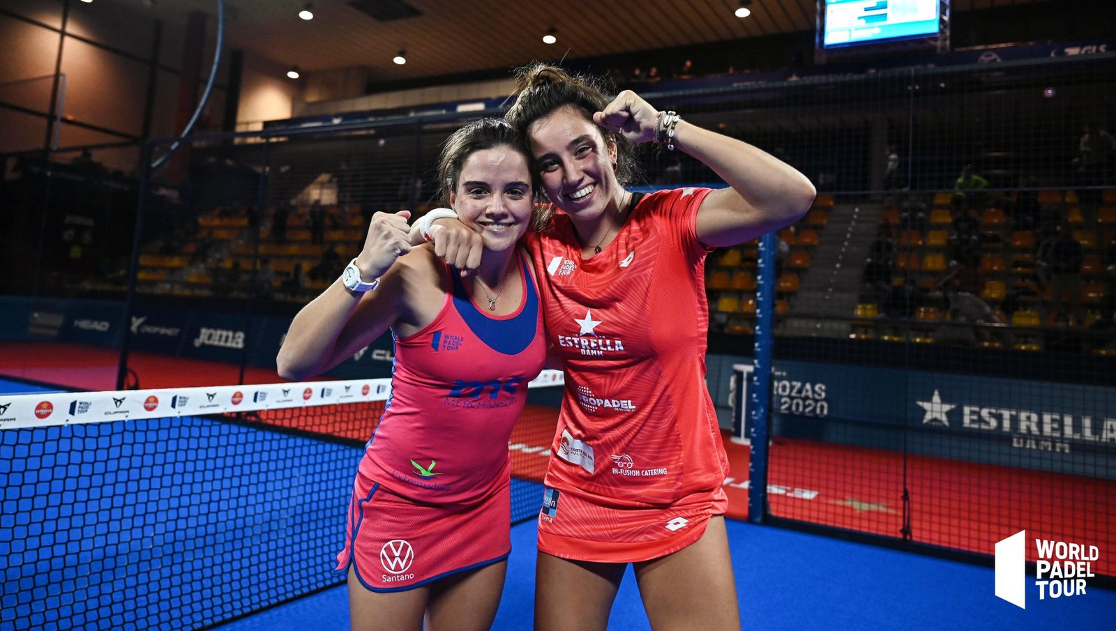 Bea González celebra el pase a la final junto a su pareja Paula Josemaría