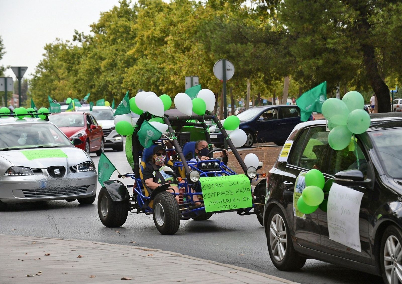 Caravana de protesta por la educación pública el pasado mes de septiembre.