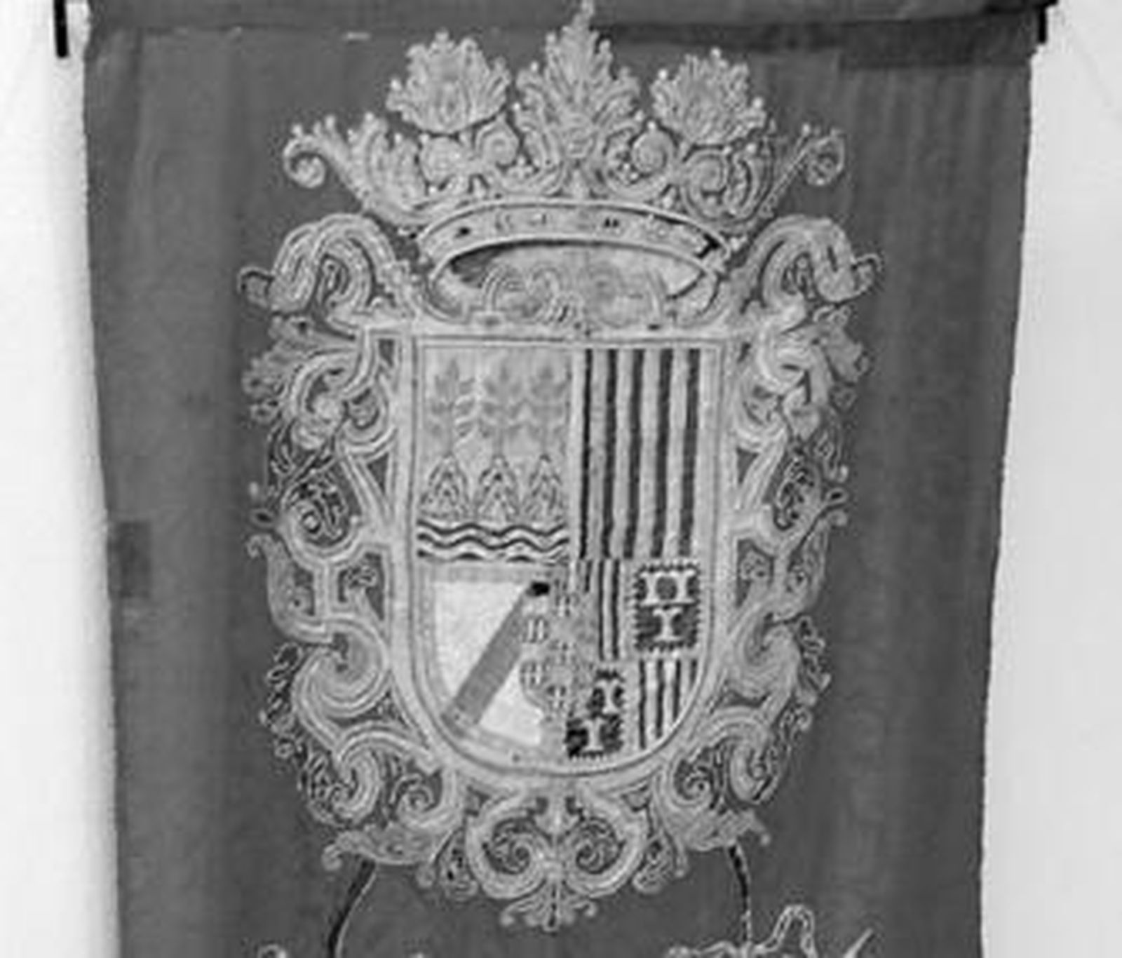 El Pendón que está siendo restaurado.