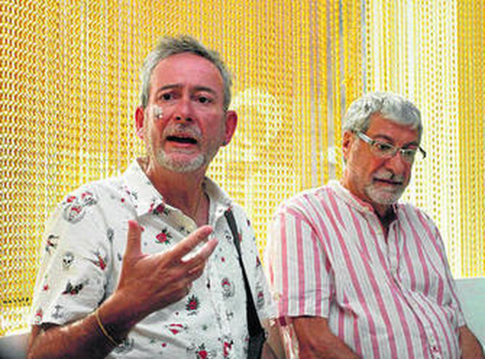 Ricardo y Luis de Frutos, la pareja agredida en la playa de Torregarcía.
