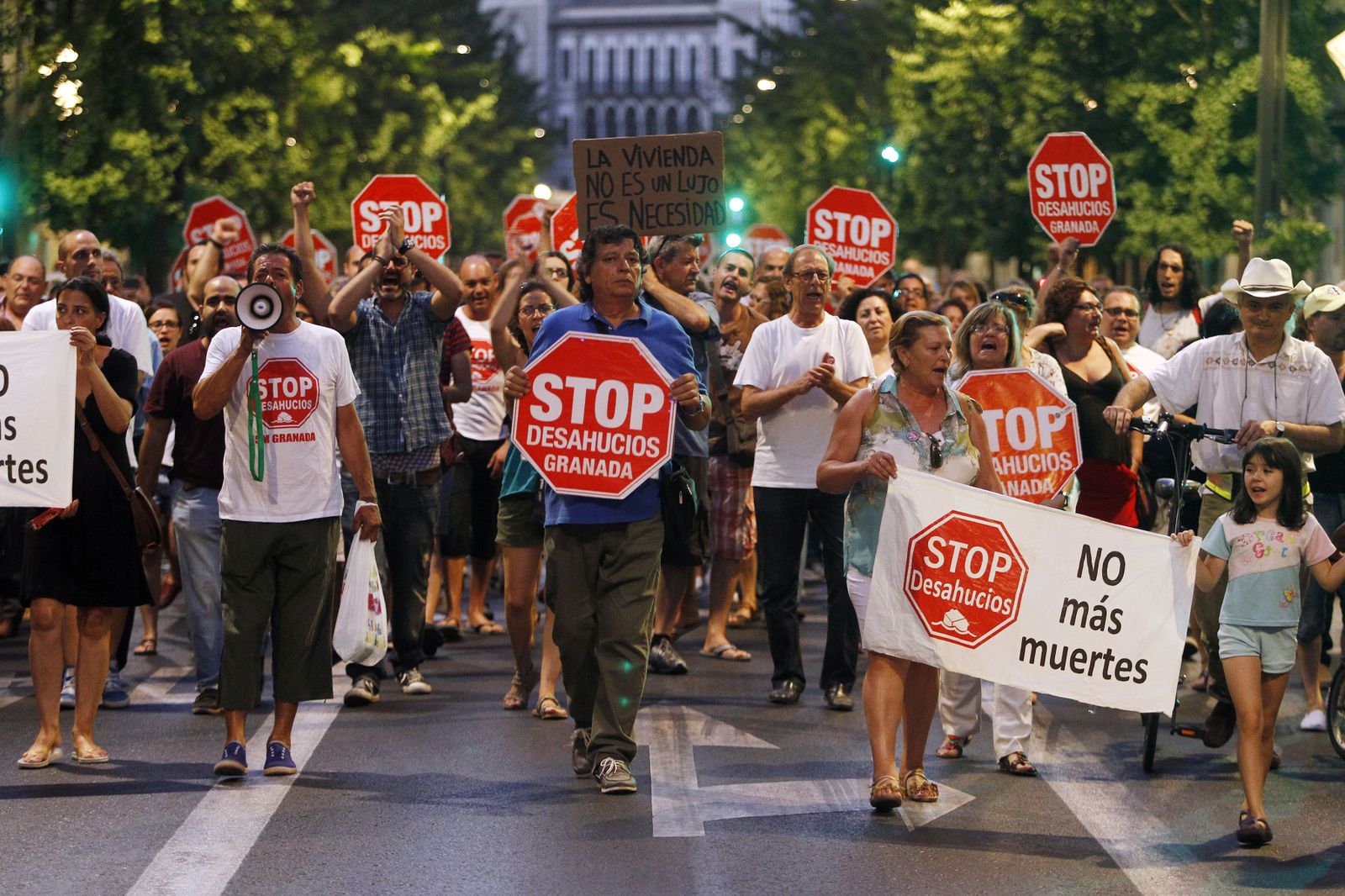 Manifestación contra los desahucios