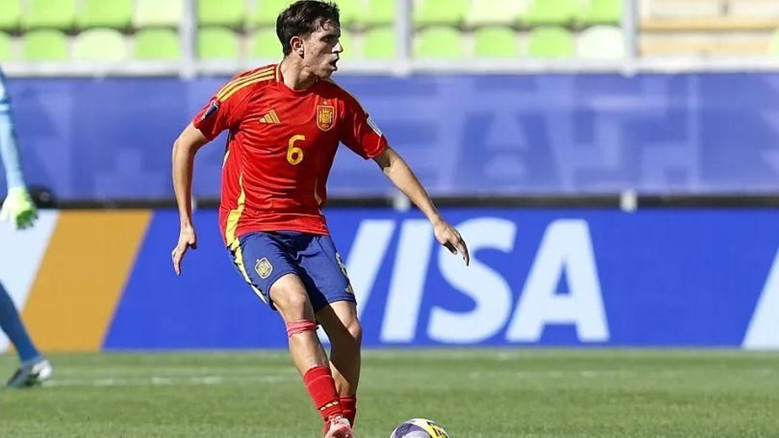 Izan Merino, con la selección española sub 20
