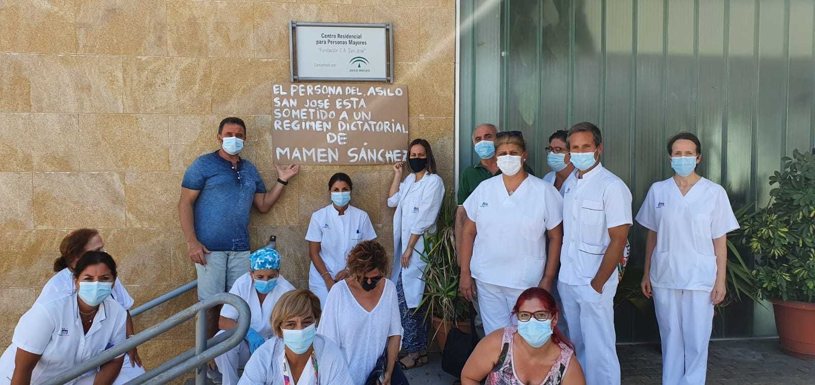 En la imagen, una de las protestas de los trabajadores del Asilo.