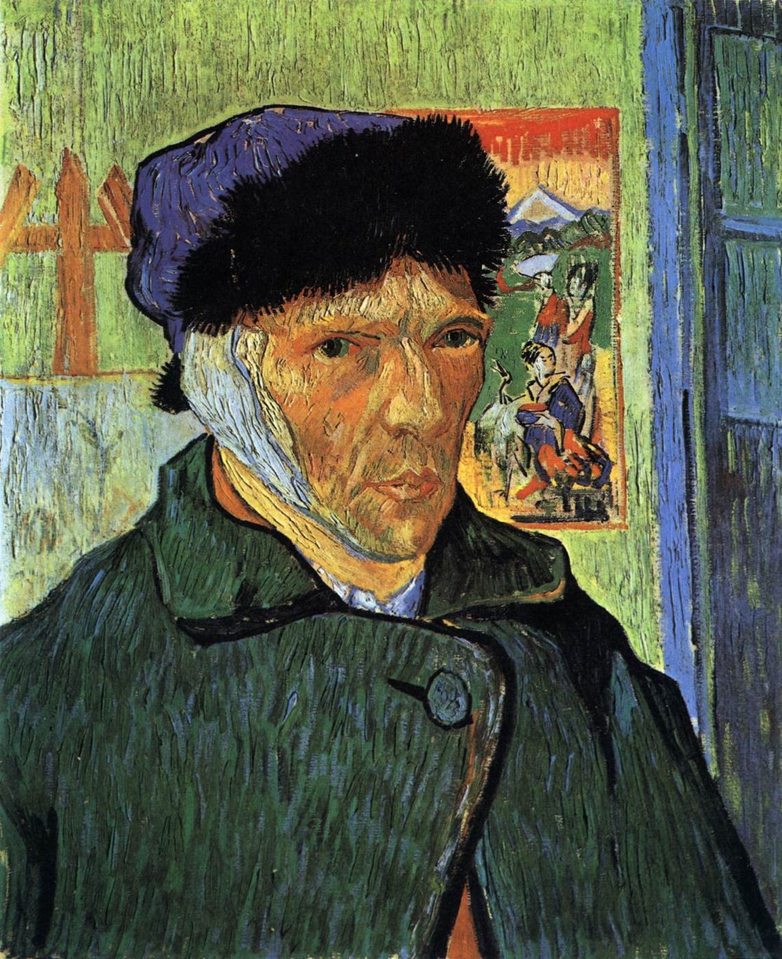 Detalle de 'Autorretrato con la oreja vendada' (1889). Óleo sobre lienzo de Van Gogh que atesora la Courtauld Gallery en Londres.