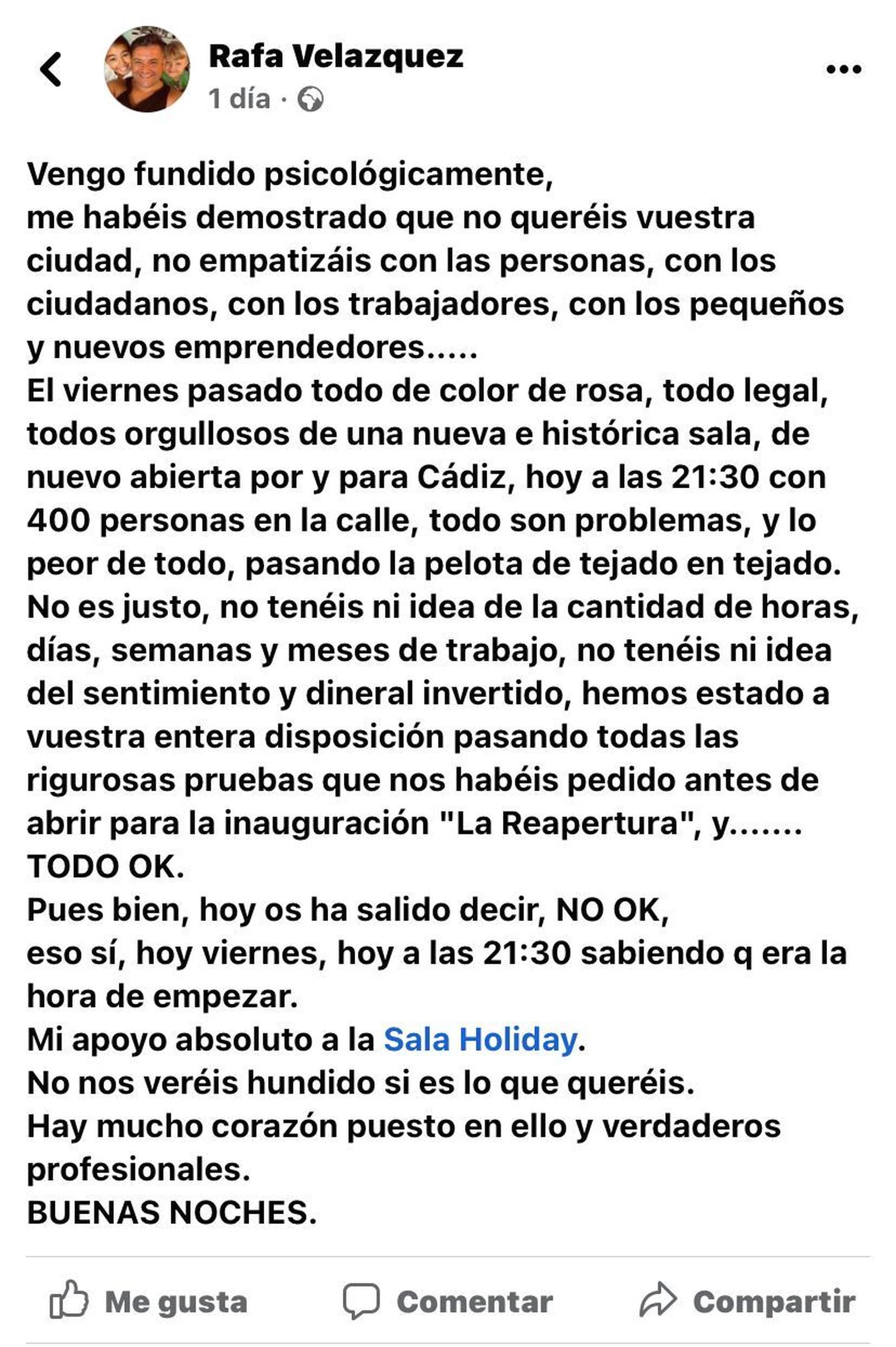 El cierre del Holiday