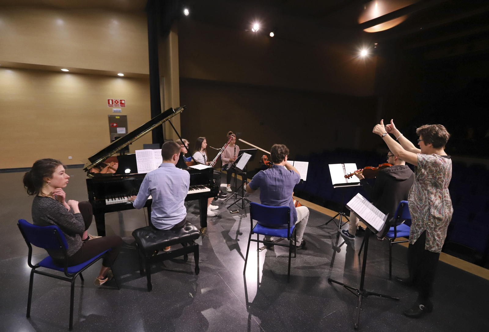Alumnos durante una clase en una imagen de archivo.