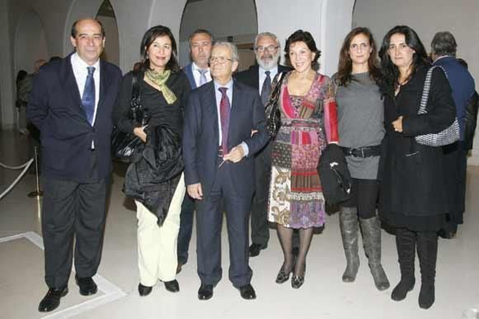 De izquierda a derecha aparecen en la imagen Rafael Barra, la periodista Tily Santiago; Benjamín Sánchez, Ildefonso Marqués, Luis Pérez Casal, Joaquina Martínez de Salazar, Rosa y Rosario Joly Palomino.

Foto: Joaquin Pino/Julio Gonzalez