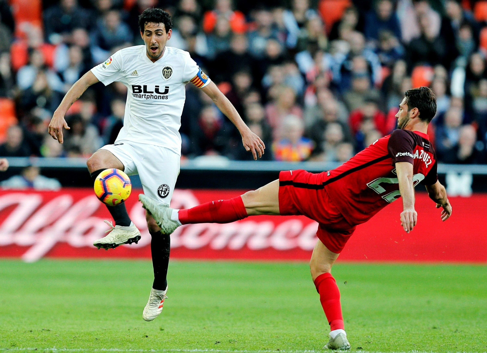 Parejo y Franco Vázquez, durante aquel clave Valencia-Sevilla (1-1).