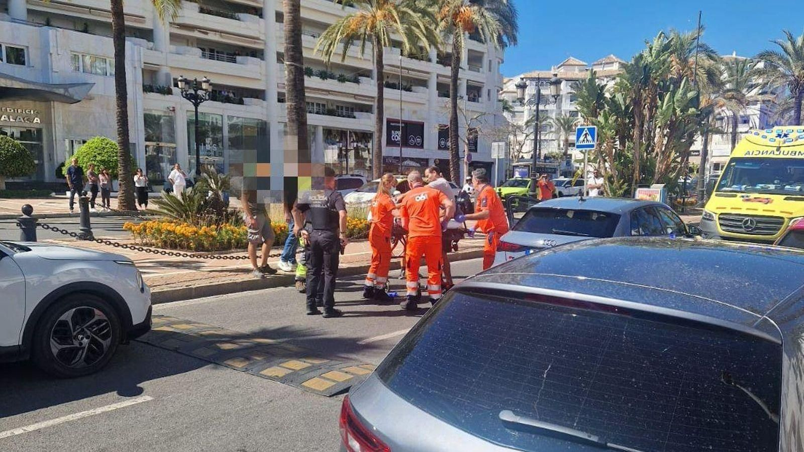 Lugar en el que ocurrió el tiroteo del rapero sueco en Marbella.