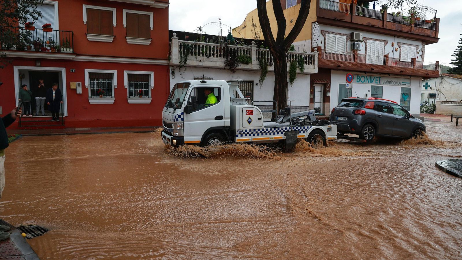 El distrito malagueño de Campanillas tras las lluvias de la borrasca 'Laurence', en imágenes