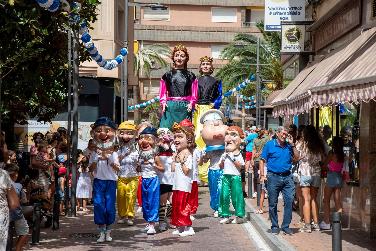 Pasacalles cabezudos inauguración fiestas patronales Motril en 2024