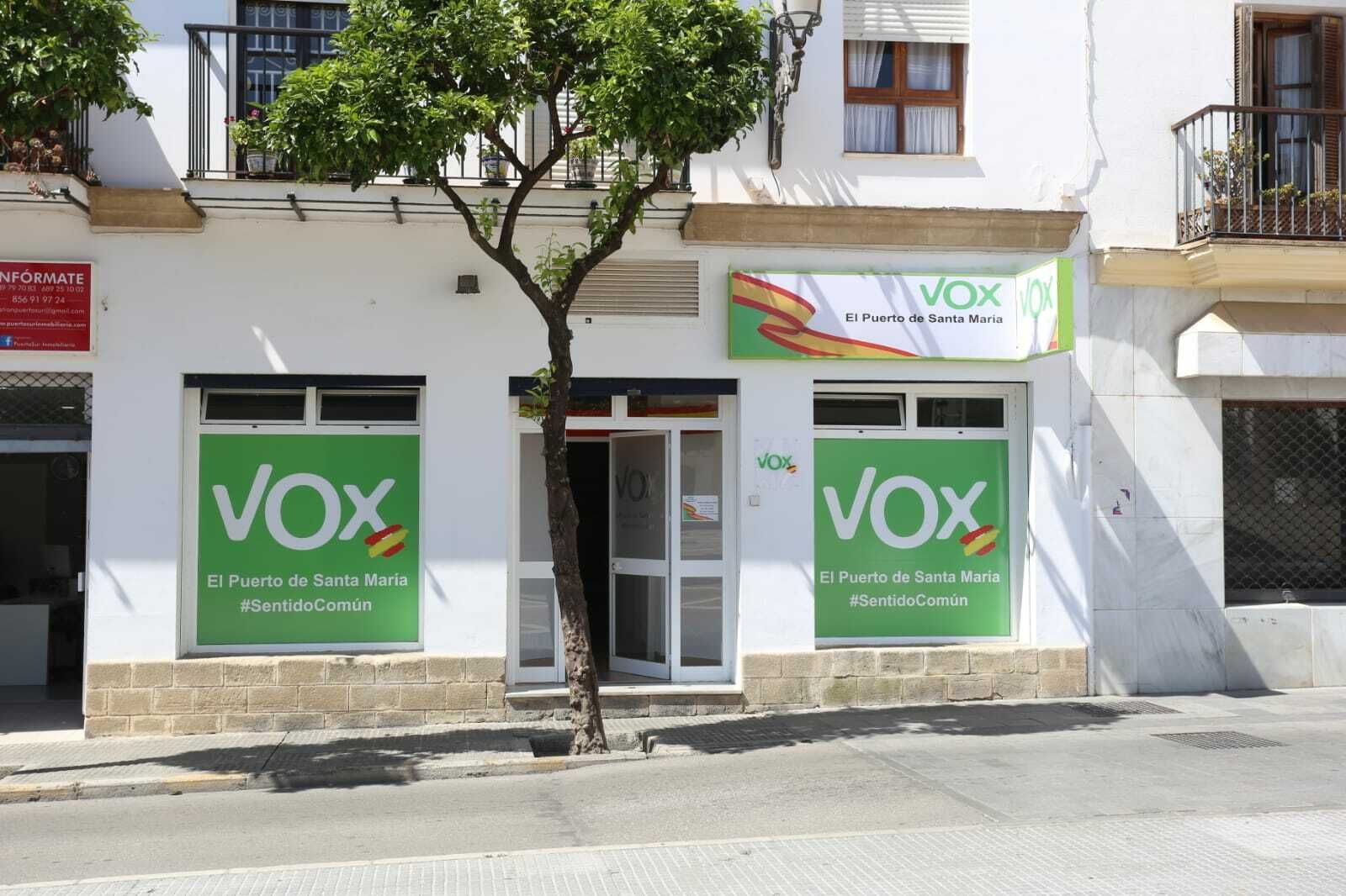 Una imagen de la sede de Vox en El Puerto.