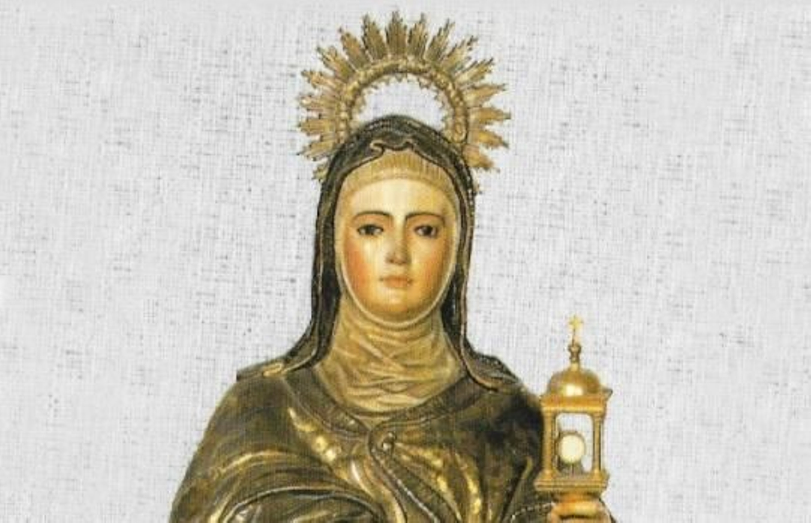 La imagen de Santa Clara que se venera en el convento