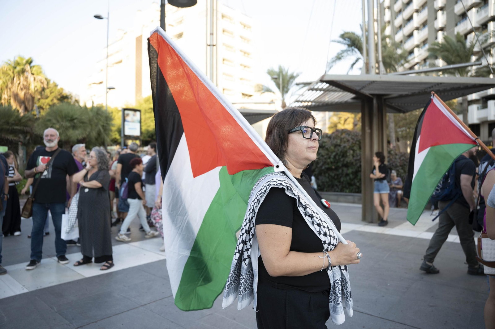 Manifestación convocada por la Plataforma Almería por Palestina