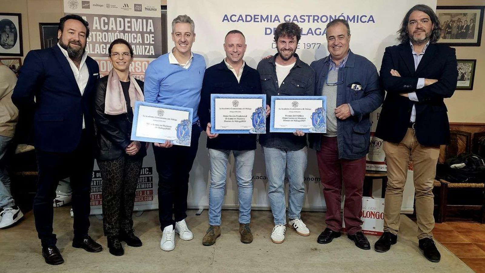 Los tres premiados en el II Concurso de Lomo en Manteca Montes de Málaga. Los tres premiados en el II Concurso de Lomo en Manteca Montes de Málaga.