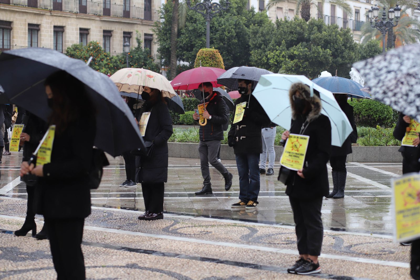 Protesta de las peluquerias en Jerez