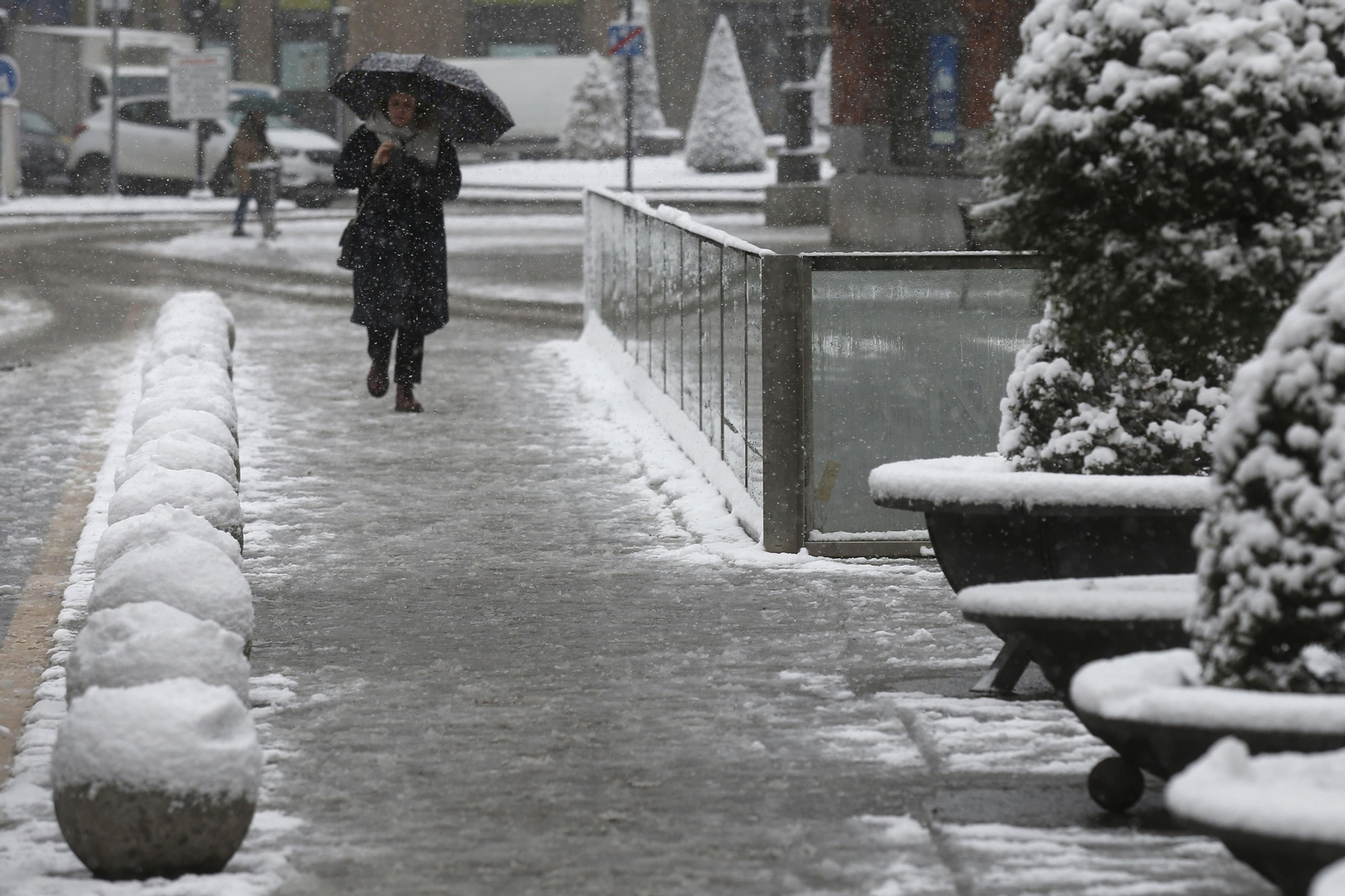 León capital bajo el manto blanco.