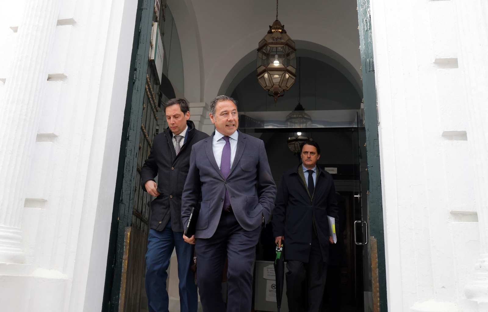 Ricardo Sánchez cuando declaró en el juzgado de Carmona como investigado.