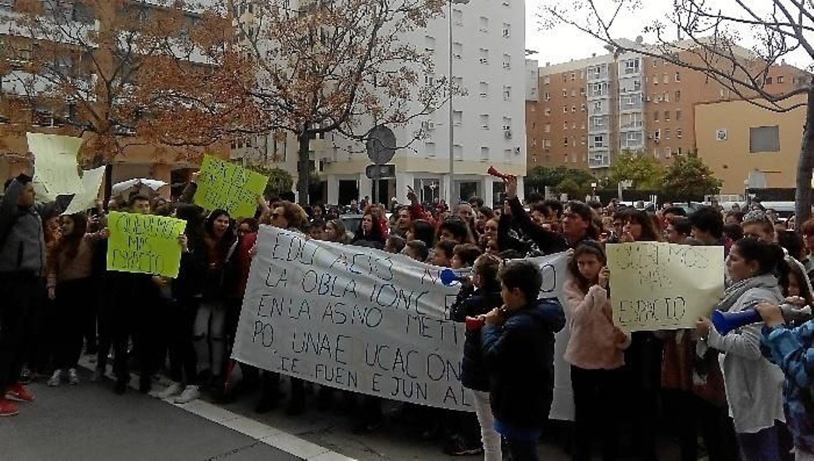 Una delas movilizaciones por la situación del instituto.