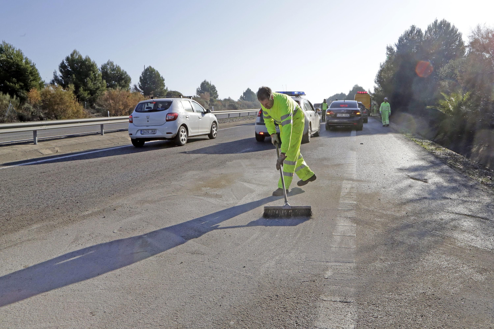 Accidente multiple en la ctra. de Sanlucar en dirección a Jerez
