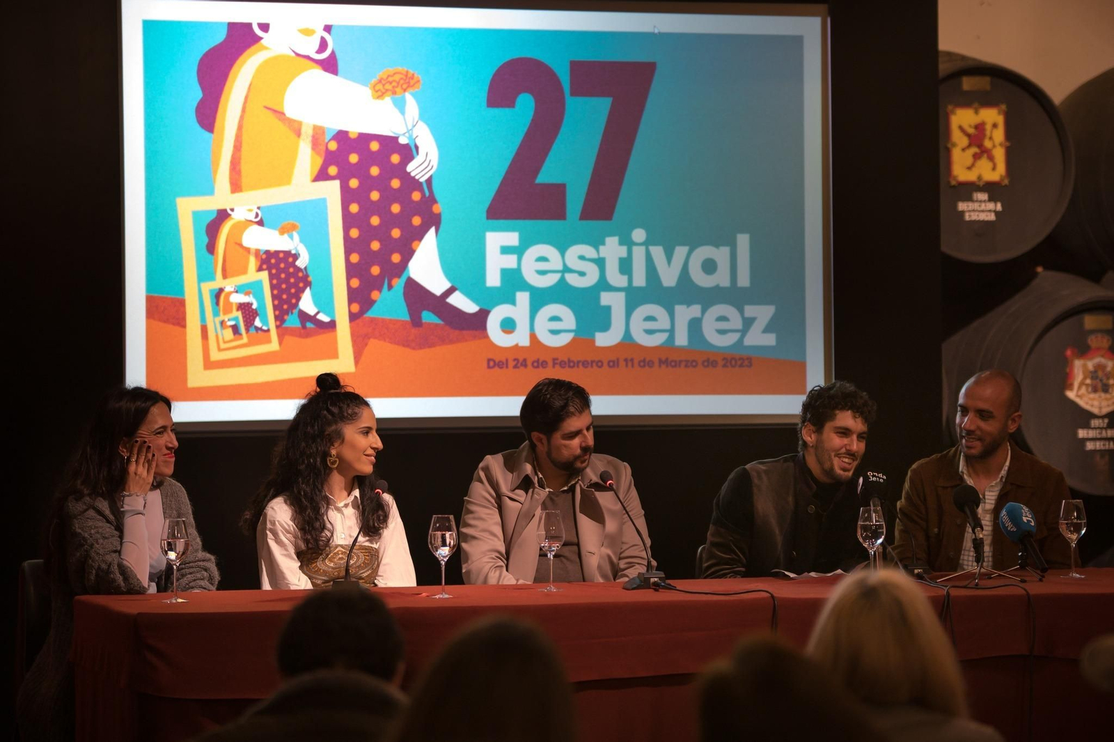 Lucía Campillo, María Jáimez, Manuel Valencia, Alberto Sellés y Juan José Morales 'Tate'.