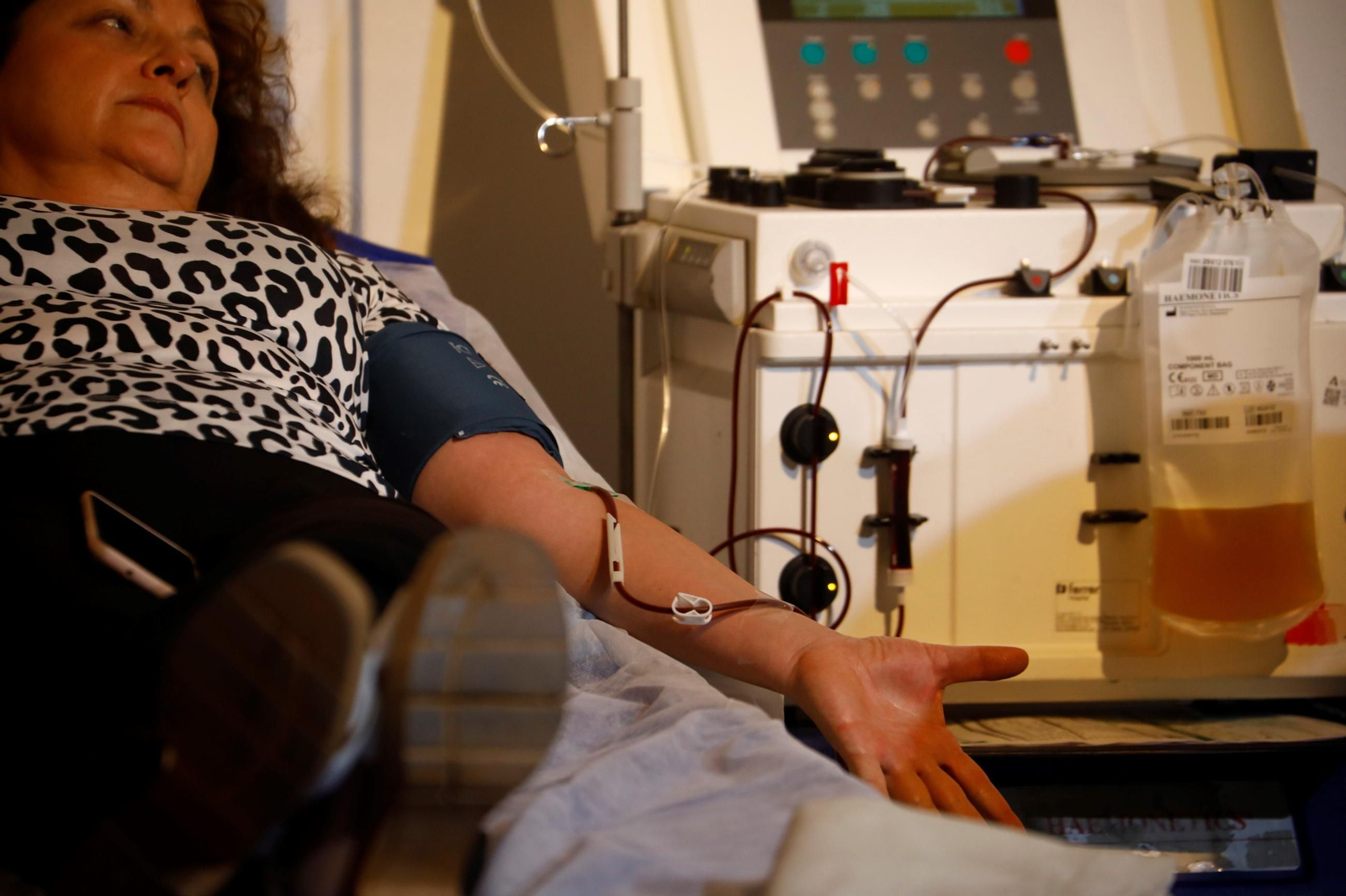 Una donante de sangre.