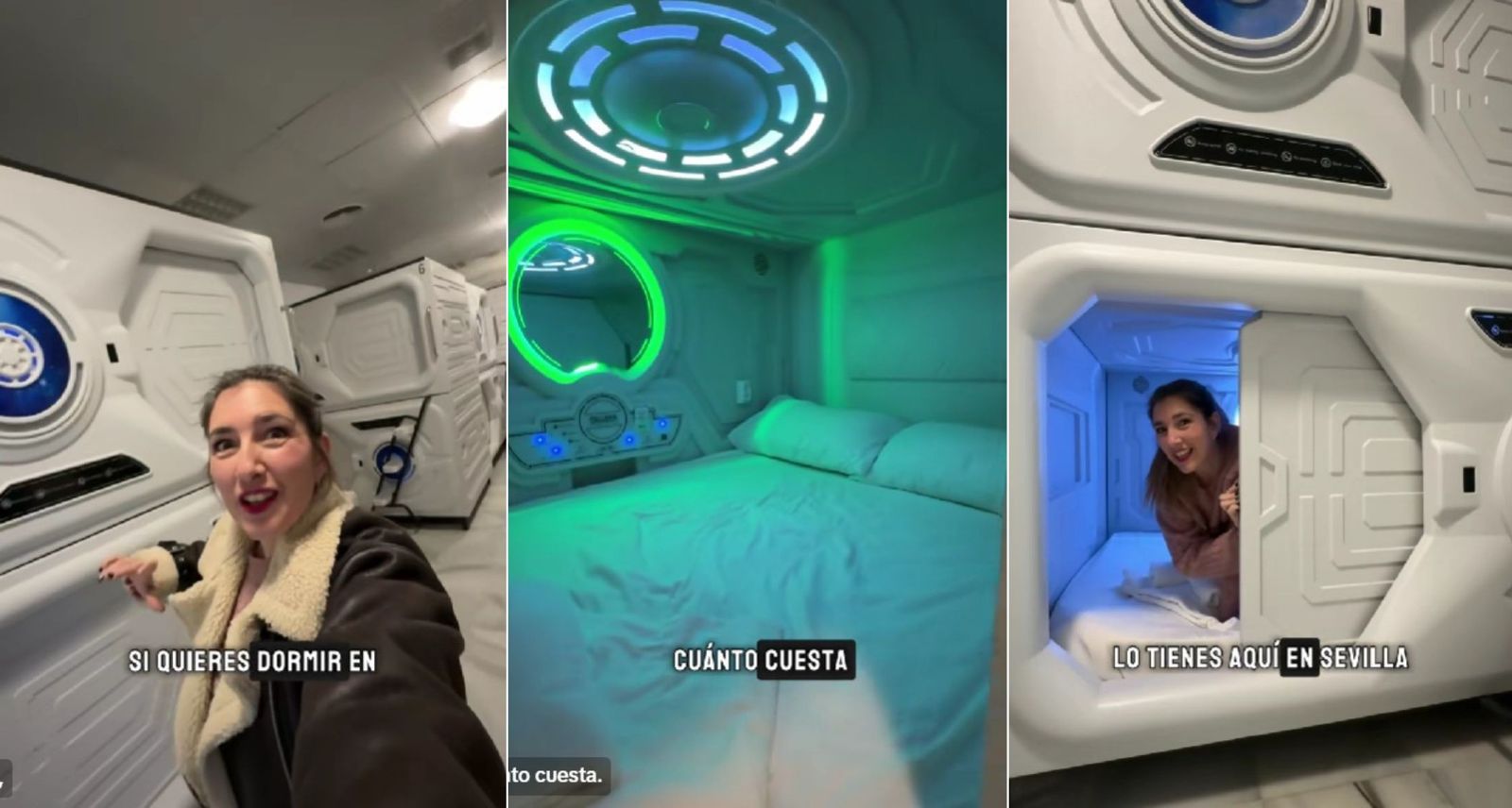 Estos hoteles cápsula se encuentran cerca de la Estación de Santa Justa de Sevilla.