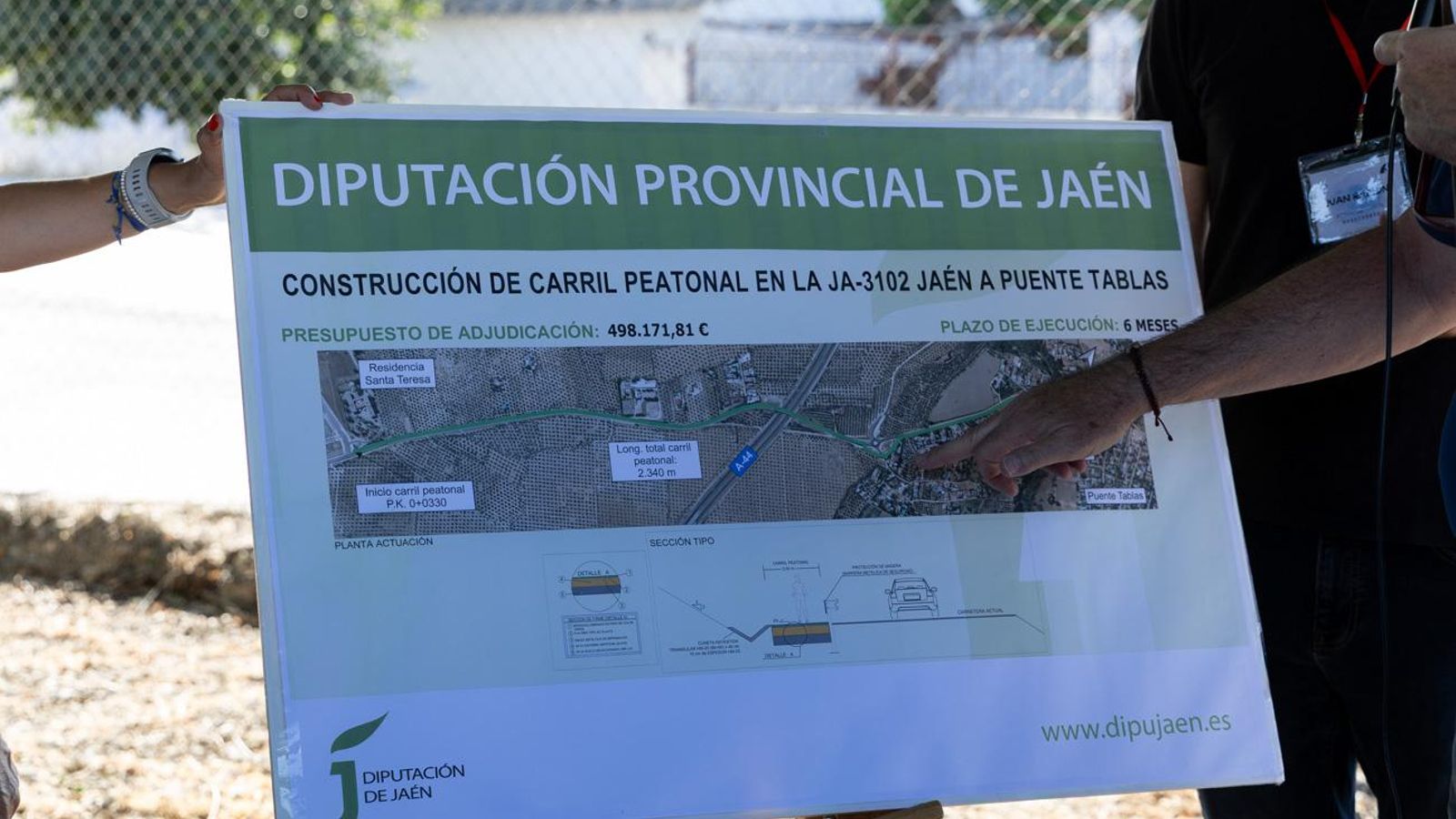 Inauguración del nuevo carril peatonal de la zona residencial Puente Tablas