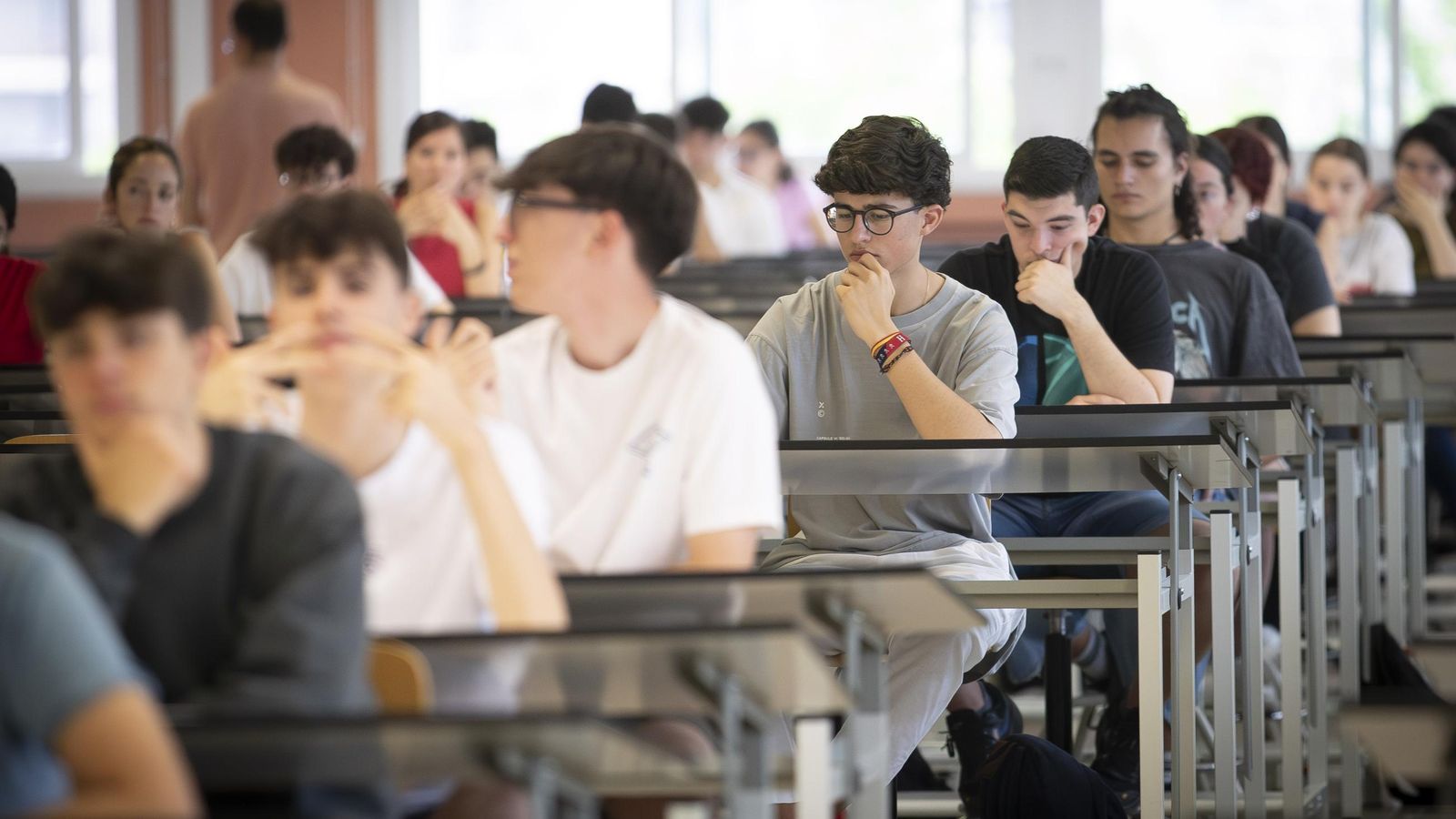Estudiantes en uno de los exámenes de la pasada Selectividad.