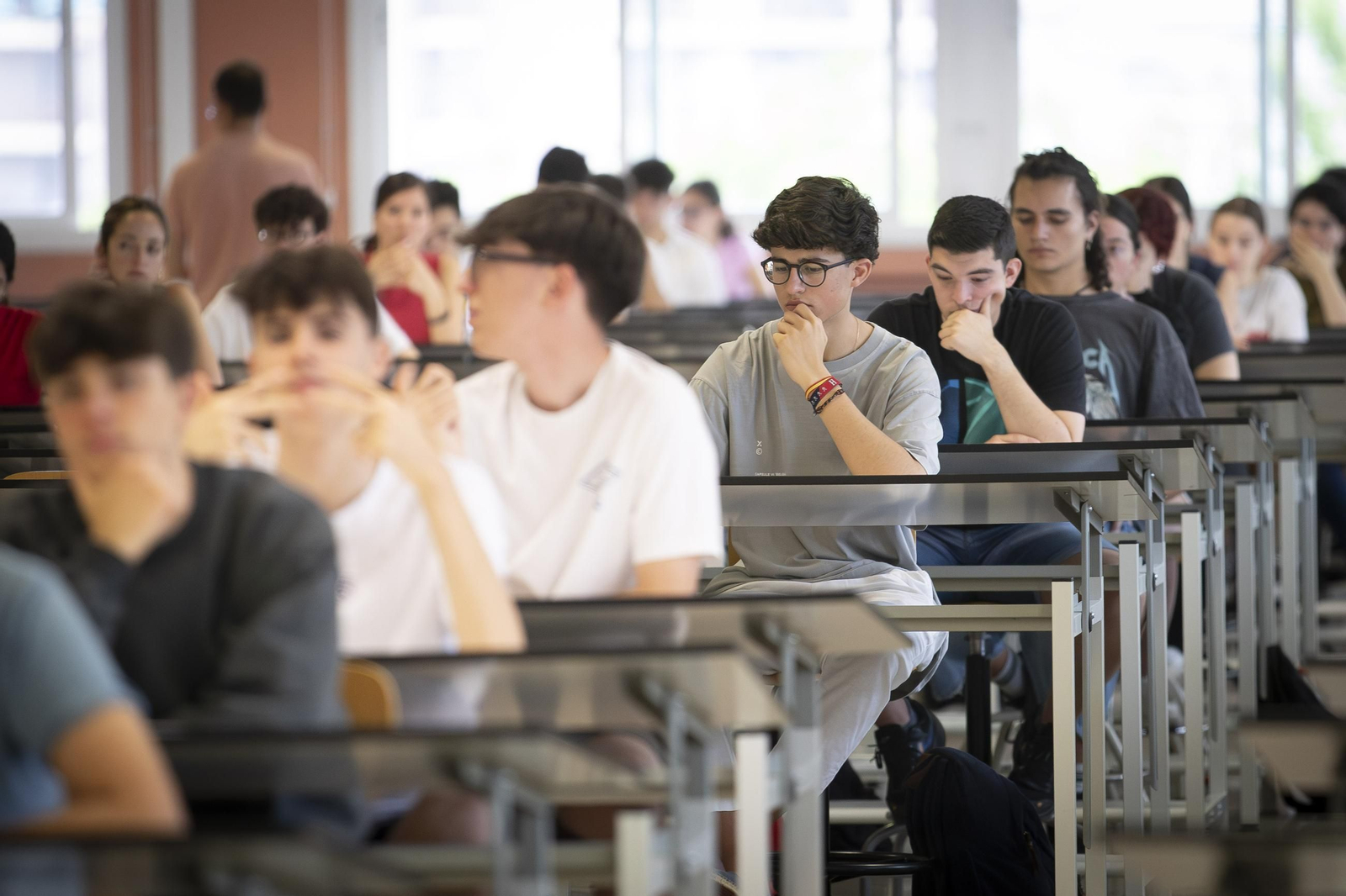 Estudiantes en uno de los exámenes de la pasada Selectividad.