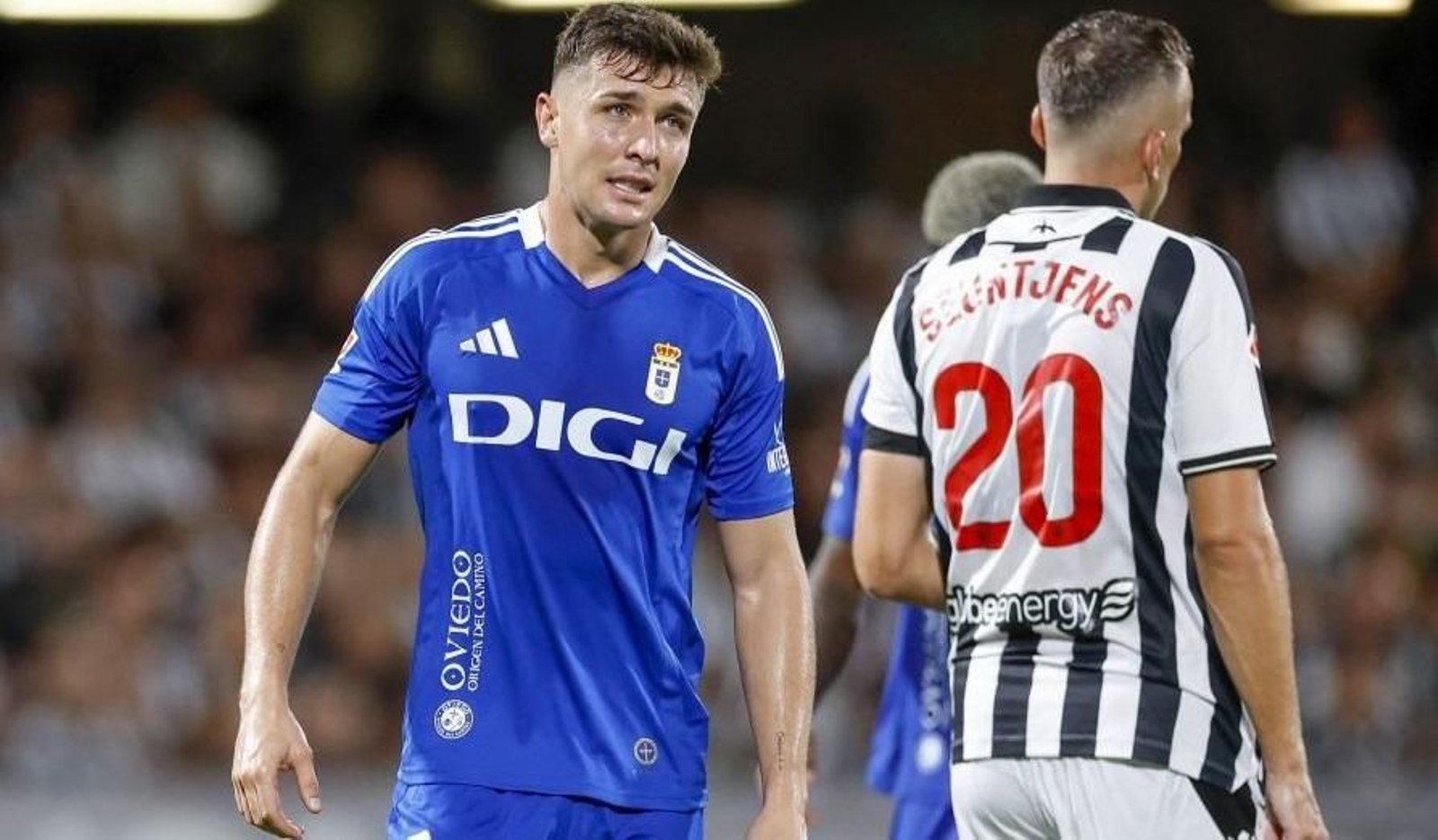 Del Moral, durante un partido con el Real Oviedo.