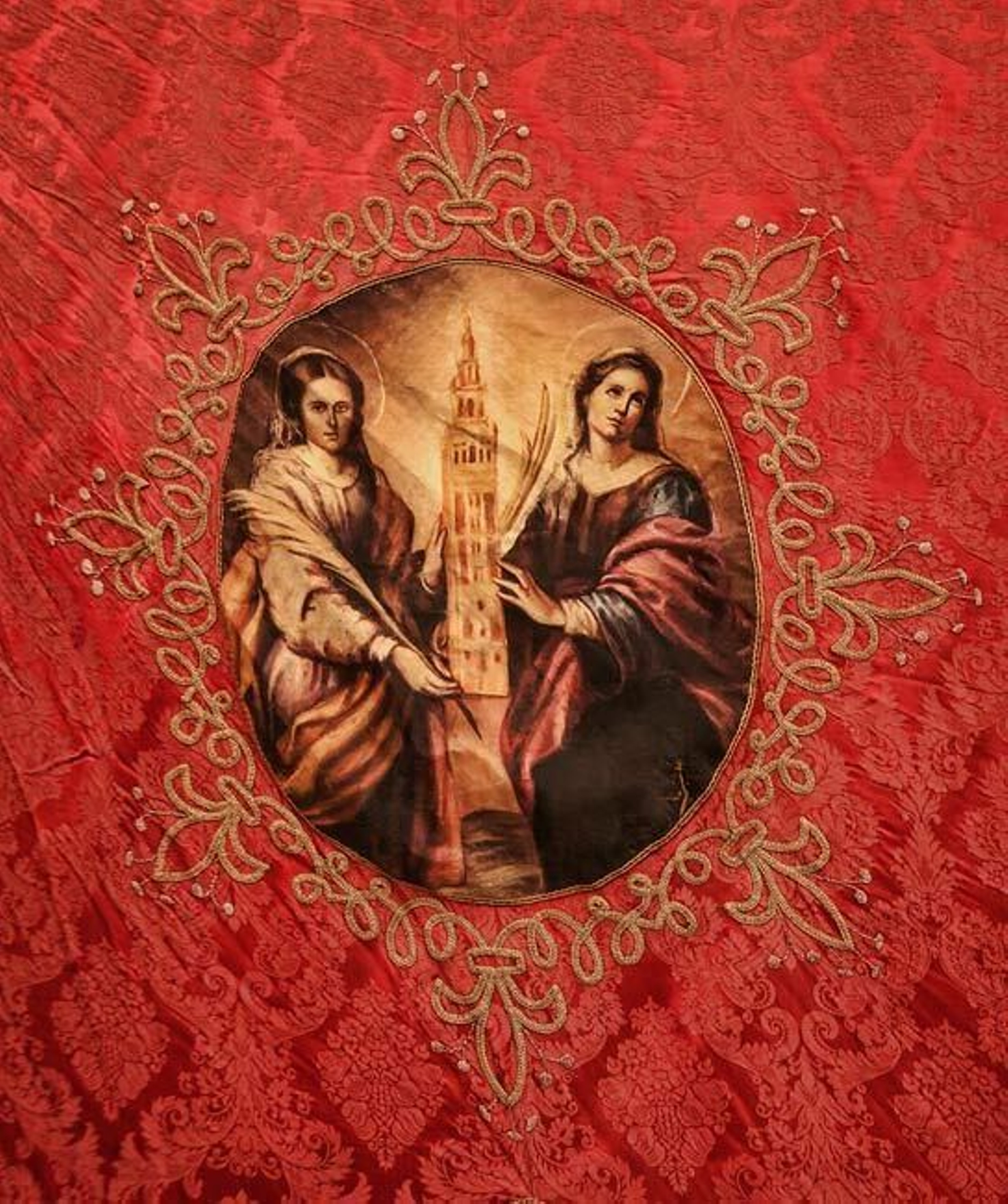 El estandarte de Santa Justa y Rufina de Maluenda.