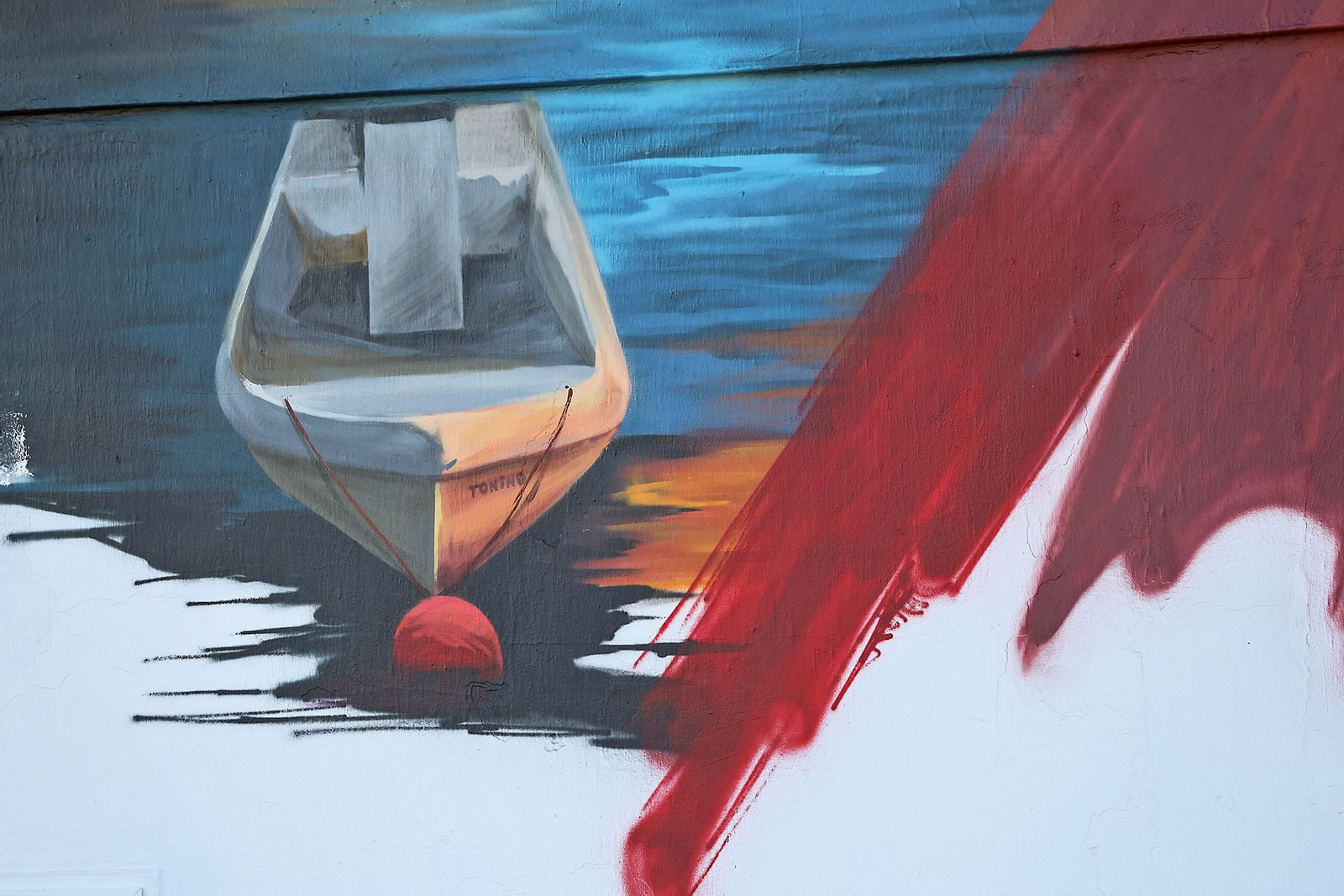 Imágenes de la inauguración del mural homenaje a Manuel Carrasco en Isla Cristina
