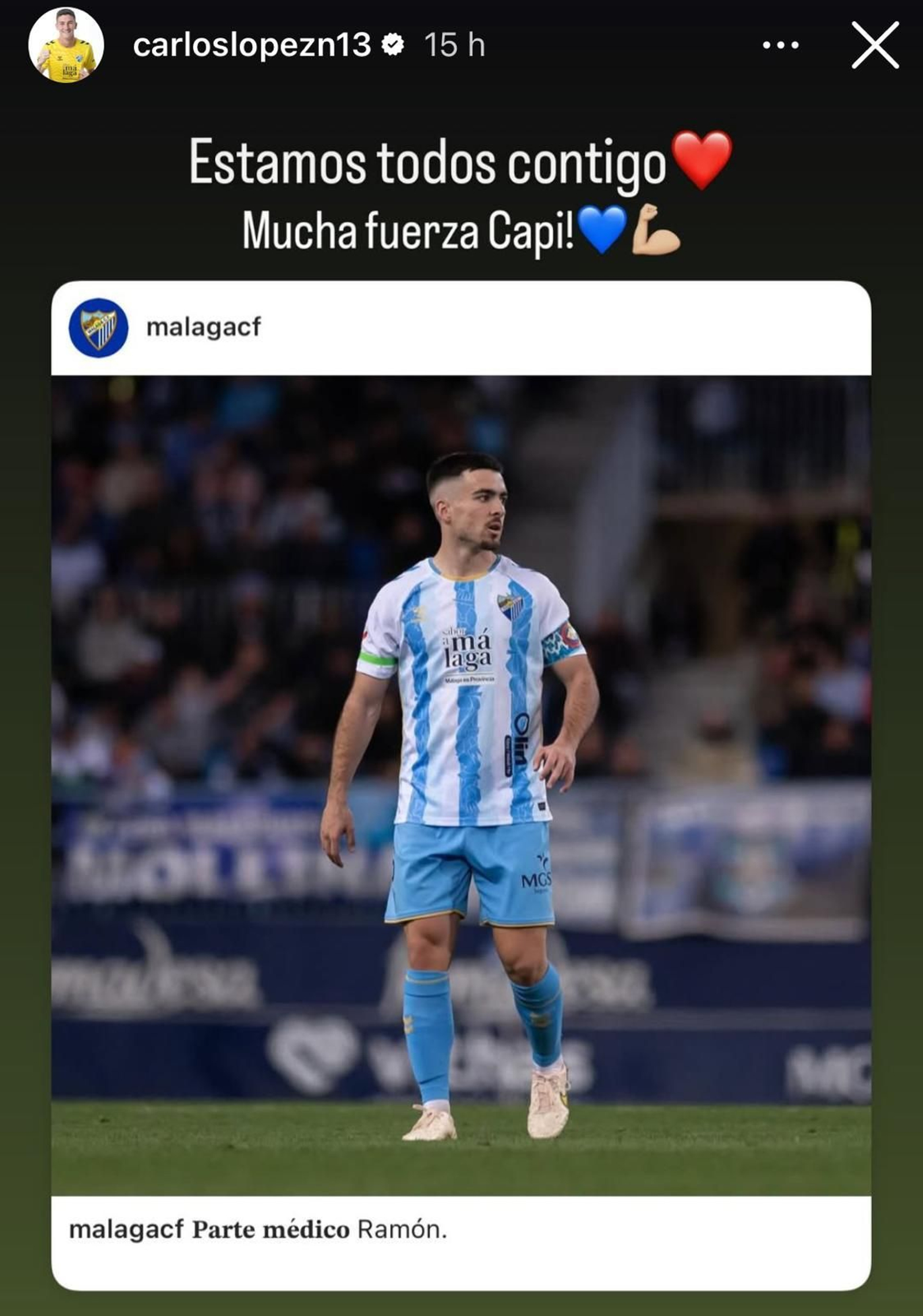 El fútbol se vuelca con Ramón Enríquez: "Estamos todos contigo"